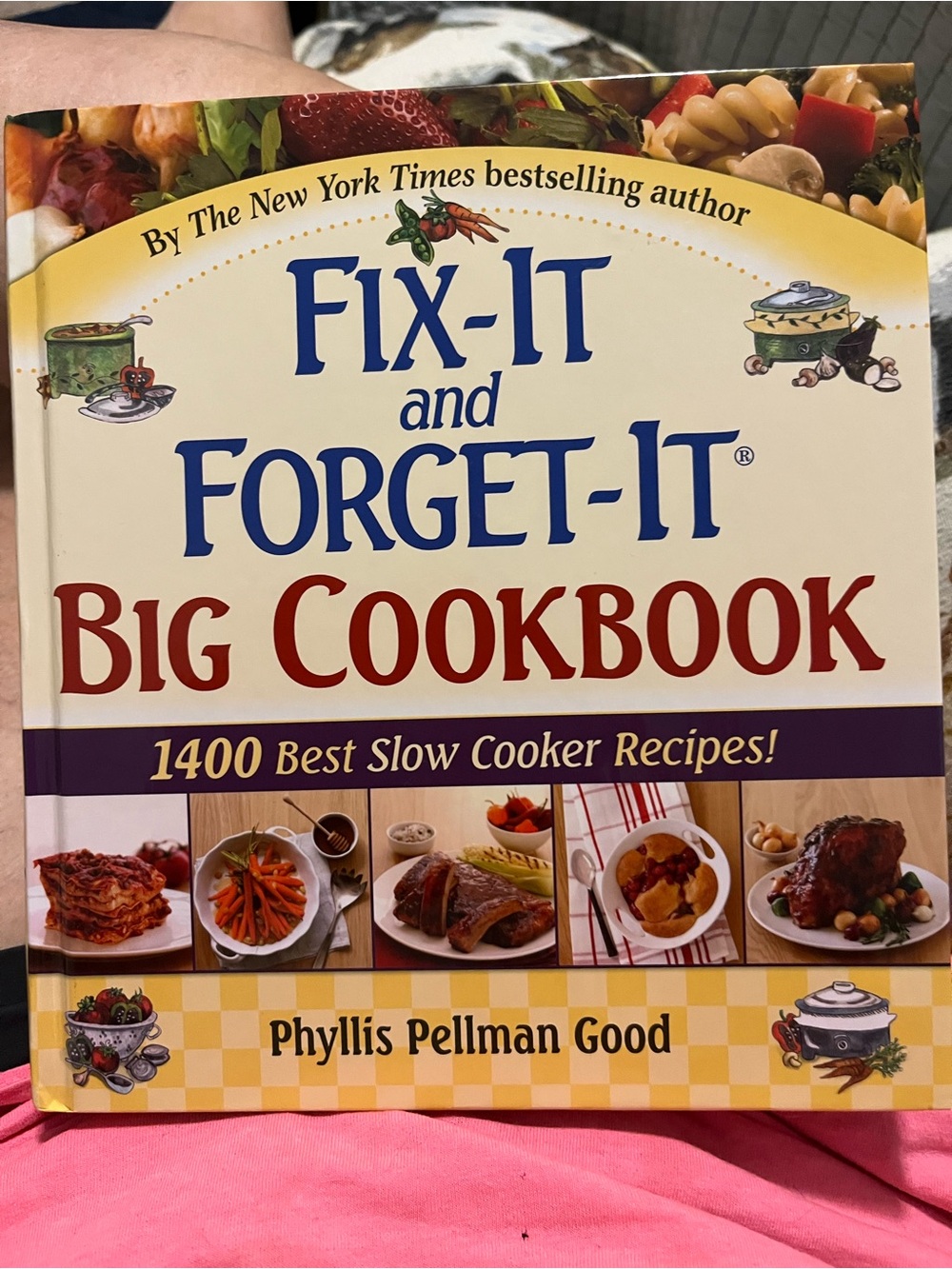 Fix-It and Forget-It Big Cookbook - Cream, Blue & Red Cover on